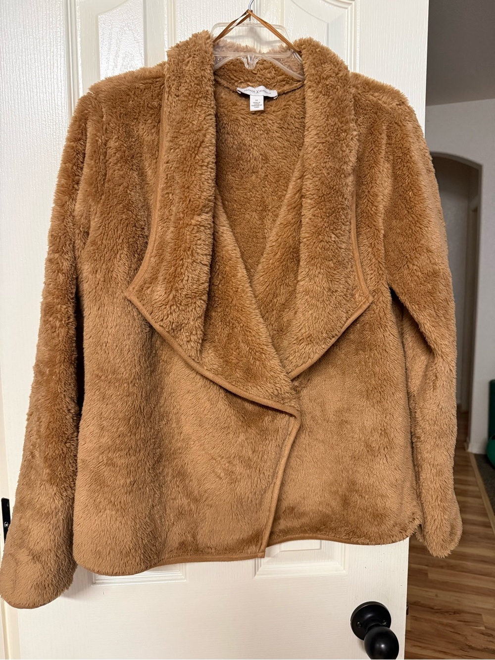 Vintage America Teddy Jacket in Camel Brown